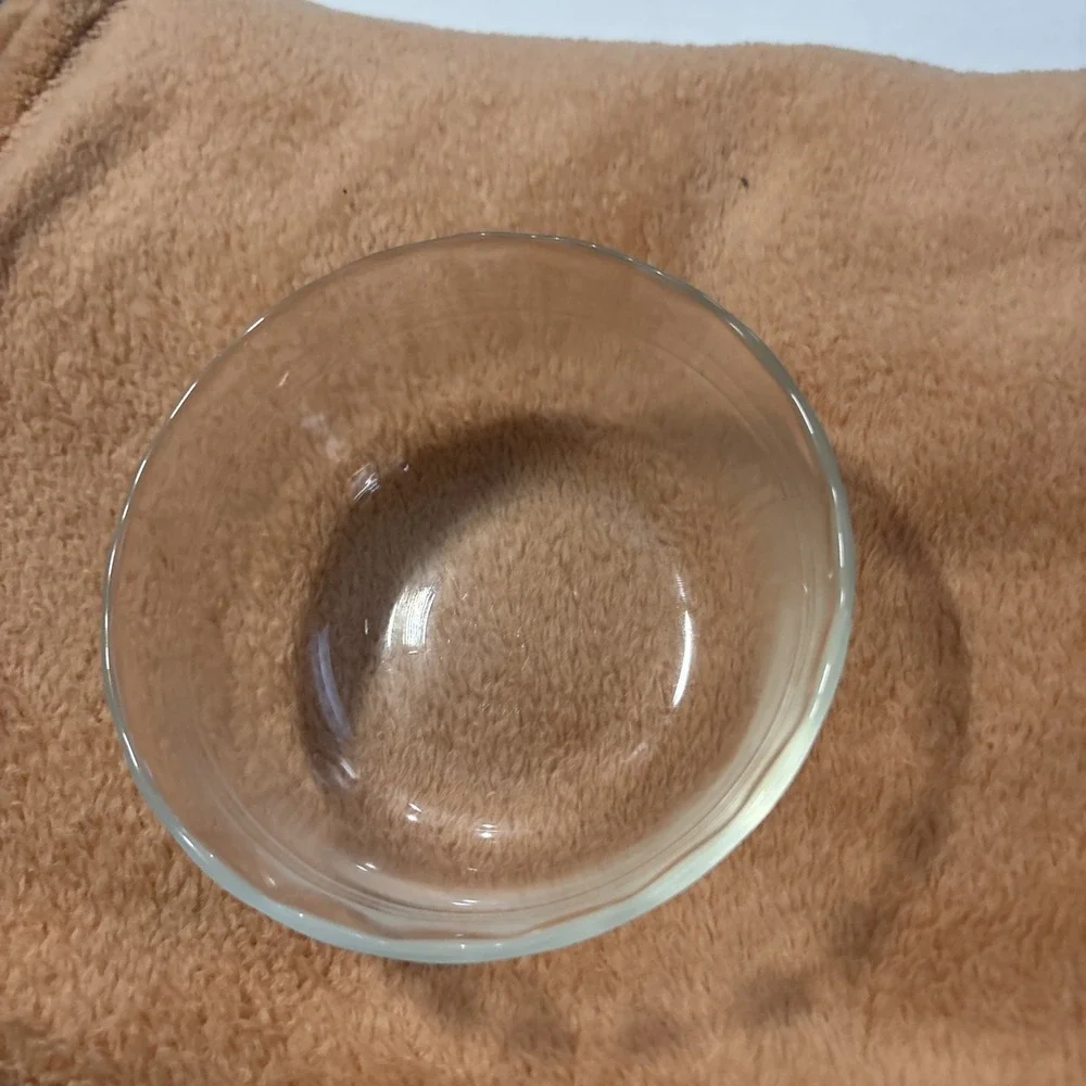 VTG PYREX #464 Clear Scalloped Edge Small Custard Dessert Bowl 10oz Good Cond.